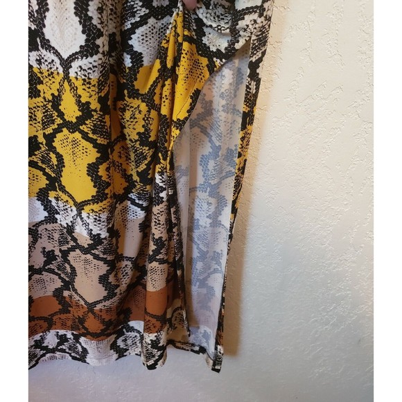 MSK Maxi Dress Snakeskin Print Sleeveless gold - Picture 8 of 10